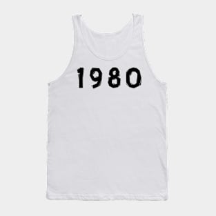 1980 year | simple black Tank Top